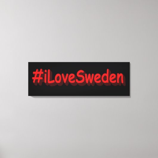 Toile "#iLoveSweden" Joli design. Commandez dès maintena (Recto)