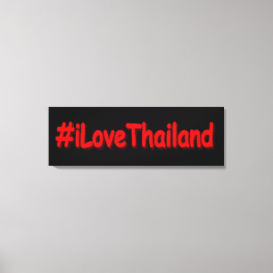 Toile "#iLoveThailand" Sympa Design. Acheter maintenant