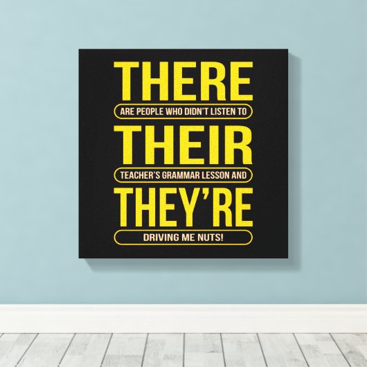 Toile Ils sont professeurs d'anglais (Insitu (Plancher de Bois))