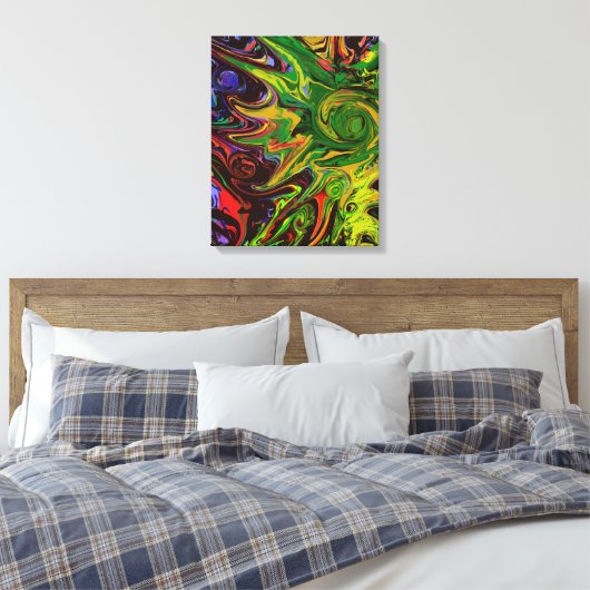 Toile Image abstraite intitulée "Les mondes émergent" (Insitu(Chambre))