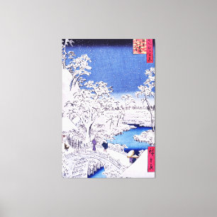 Toile Image au pont par Utagawa Hiroshige