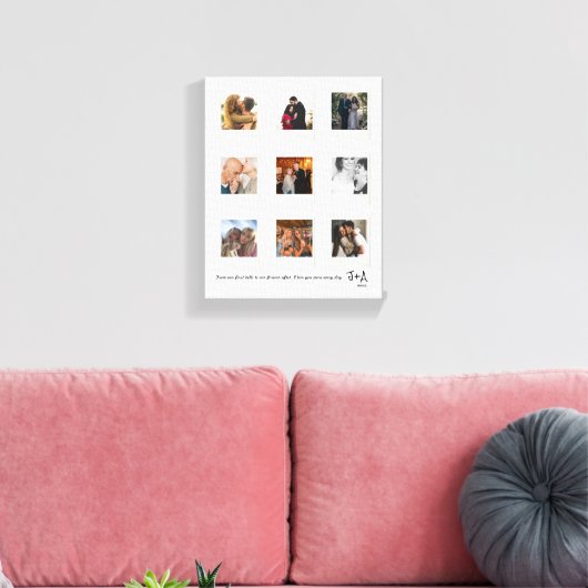 Toile Image Collage photo Anniversaire Personnalisé (Insitu(Salon))