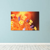 Toile Image Conceptuelle De La Grippe À L'Origine De La  (Insitu (Plancher de Bois))