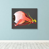 Toile Image Conceptuelle De L'Anatomie Des Yeux Humains (Insitu (Plancher de Bois))