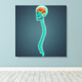 Toile Image Conceptuelle Du Cerveau, Du Crâne Et De La S (Insitu (Plancher de Bois))