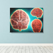 Toile Image Conceptuelle Du Cerveau Humain À Différentes (Insitu (Plancher de Bois))