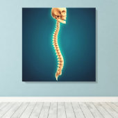 Toile Image Conceptuelle Du Crâne Humain Et De La Cordon (Insitu (Plancher de Bois))