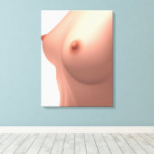 Toile Image Conceptuelle Du Sein Féminin (Insitu (Plancher de Bois))