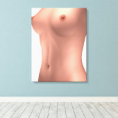 Toile Image Conceptuelle Du Torse Féminin (Insitu (Plancher de Bois))