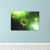 Toile Image Conceptuelle Du Virus Commun (Insitu (Plancher de Bois))