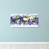 Toile Image couleur vraie de toute la Terre (Insitu (Plancher de Bois))