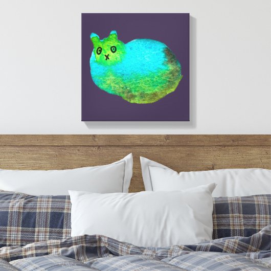 Toile Image d'art de chat bleu gras mou (Insitu(Chambre))