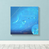 Toile Image de la carte Tortugas sèche (Insitu (Plancher de Bois))