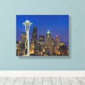 Toile Image de Seattle Skyline le matin. (Insitu (Plancher de Bois))