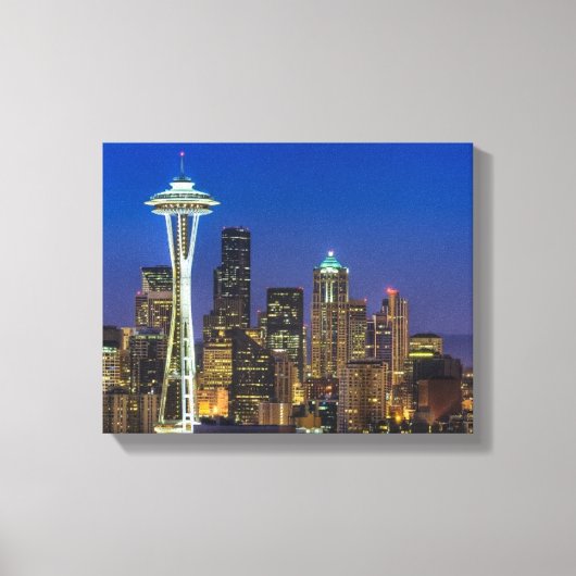 Toile Image de Seattle Skyline le matin. (Recto)