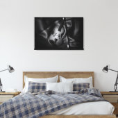 Toile Image en noir et blanc d'un violon nature morte (Insitu(Chambre))