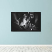 Toile Image en noir et blanc d'un violon nature morte (Insitu (Plancher de Bois))