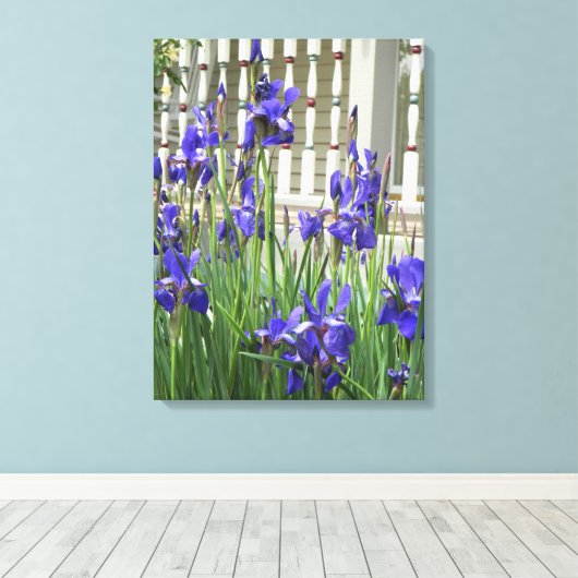Toile Image Iris Violet (Insitu (Plancher de Bois))