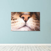 Toile Image macro du nez et de la bouche du chat. (Insitu (Plancher de Bois))