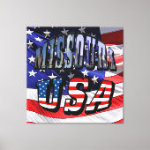 Toile Image Missouri et texte USA (Recto)
