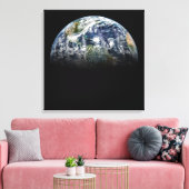 Toile Image Mosaïque De La Planète Terre Avec 3 Ouragans (Insitu(Salon))