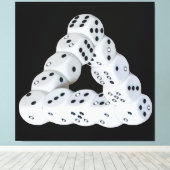 Toile Image optique Dice Stretched Canvas (Insitu (Plancher de Bois))