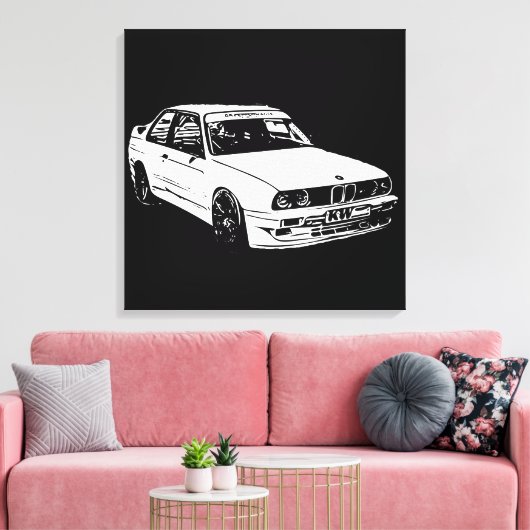 Toile Image vectorielle BMW E30 (Insitu(Salon))