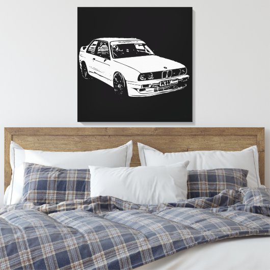 Toile Image vectorielle BMW E30 (Insitu(Chambre))
