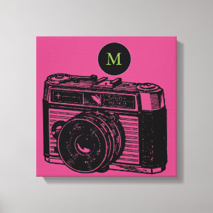 Toile Image vintage Caméra 2 Monogramme Canvas