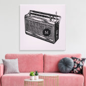 Toile Image vintage Radio Monogramme Canvas (Insitu(Salon))