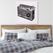 Toile Image vintage Radio Monogramme Canvas (Insitu(Chambre))