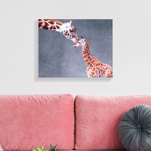 Toile Images Getty | Mère et bébé Giraffe (Insitu(Salon))