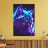 Toile Imaginaire Abstrait Cute Galaxy Space Kitty Cat Ar (Insitu(Salon))