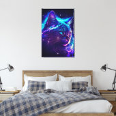 Toile Imaginaire Abstrait Cute Galaxy Space Kitty Cat Ar (Insitu(Chambre))