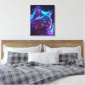 Toile Imaginaire Abstrait Cute Galaxy Space Kitty Chat (Insitu(Chambre))