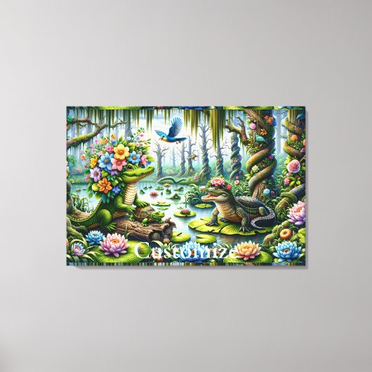 Toile Imaginaire alligator marécage Thunder_Cove (Recto)