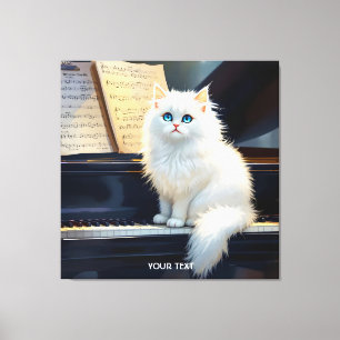 Toile Imaginaire Belle Ragdoll Chat Sur Piano