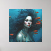 Toile Imaginaire Belle Sirène Princesse Poisson Rouge (Recto)