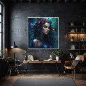 Toile Imaginaire Belle Sirène Princesse Violet