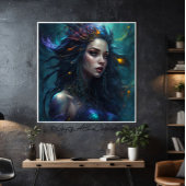 Toile Imaginaire Belle Sirène Princesse Violet