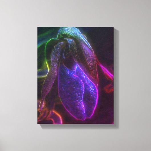 Toile Imaginaire Bleu Abstrait Lady Slipper Art (Recto)