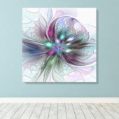 Toile Imaginaire coloré Abstrait moderne Fleur Triptyque (Insitu (Plancher de Bois))