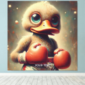 Toile Imaginaire Cute Canard Gants de boxe (Insitu (Plancher de Bois))