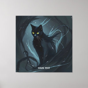 Toile Imaginaire Cute Chat Nuit Noire