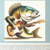 Toile Imaginaire Cute Fish Electro Guitare (Insitu (Plancher de Bois))