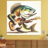 Toile Imaginaire Cute Fish Electro Guitare (Insitu(Salon))