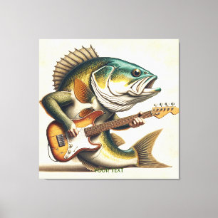 Toile Imaginaire Cute Fish Electro Guitare