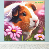 Toile Imaginaire Cute Guinée Fleurs de porc (Insitu (Plancher de Bois))