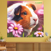 Toile Imaginaire Cute Guinée Fleurs de porc (Insitu(Salon))