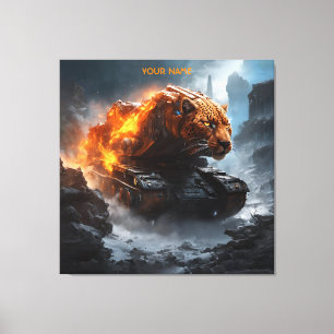 Toile Imaginaire Cute Panther Tank Fire